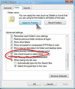 Windows Check Boxes