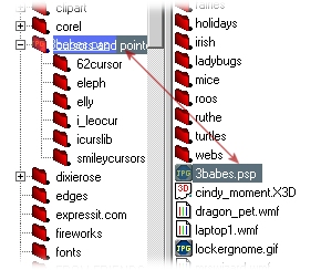 Drag and drop files