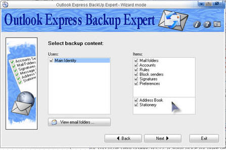Outlook Express Backup Expert