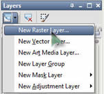 psp new raster layer