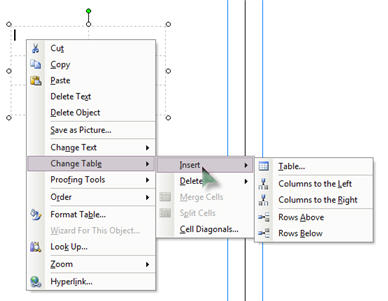 publisher table formatting