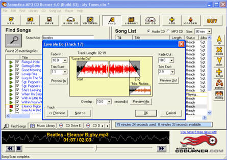 acoustica mp3 burner